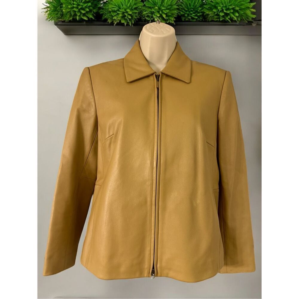 Talbots Tan Leather Jacket